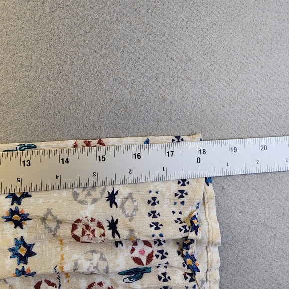 American Rag Cie Boho Cactus Print Cold Shoulder Bell Sleeve Crop Top Womens M - Picture 14 of 14